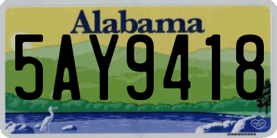 AL license plate 5AY9418