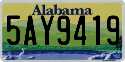 AL license plate 5AY9419