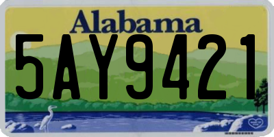 AL license plate 5AY9421