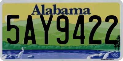 AL license plate 5AY9422