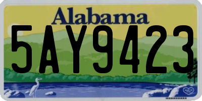 AL license plate 5AY9423