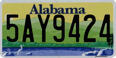 AL license plate 5AY9424