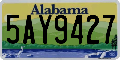 AL license plate 5AY9427