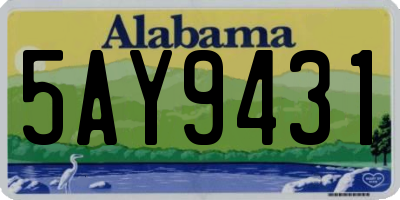 AL license plate 5AY9431