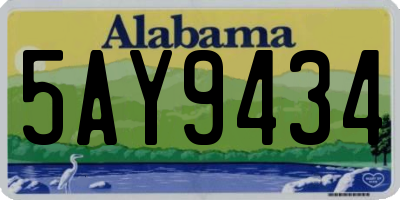 AL license plate 5AY9434