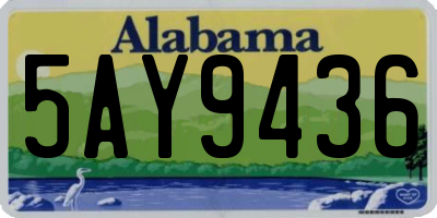 AL license plate 5AY9436