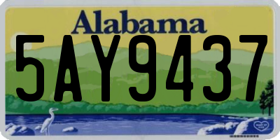 AL license plate 5AY9437