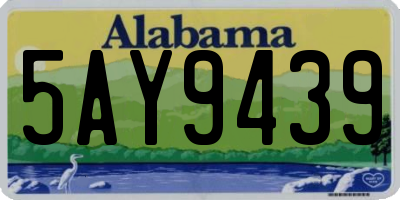 AL license plate 5AY9439