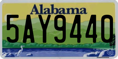 AL license plate 5AY9440