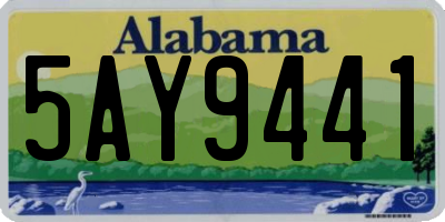 AL license plate 5AY9441