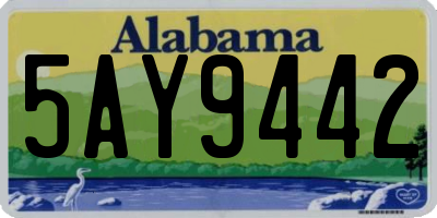 AL license plate 5AY9442