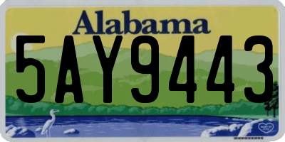 AL license plate 5AY9443