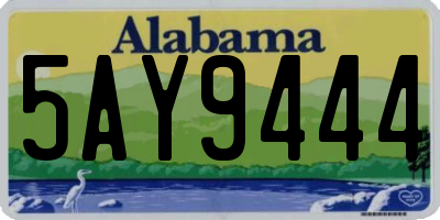 AL license plate 5AY9444