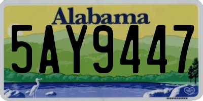 AL license plate 5AY9447