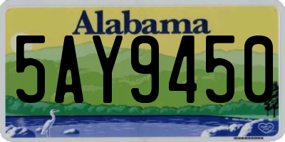 AL license plate 5AY9450