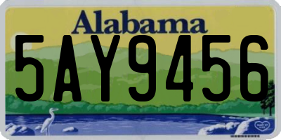 AL license plate 5AY9456