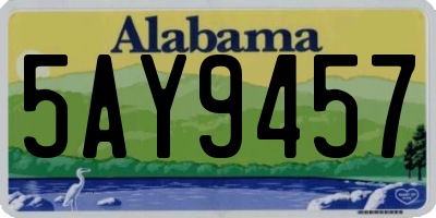 AL license plate 5AY9457