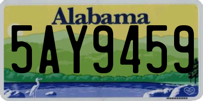 AL license plate 5AY9459