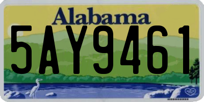 AL license plate 5AY9461