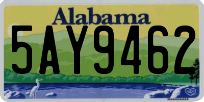 AL license plate 5AY9462