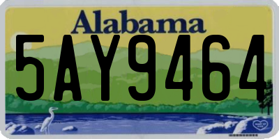 AL license plate 5AY9464