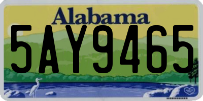 AL license plate 5AY9465