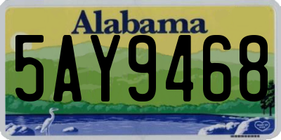 AL license plate 5AY9468