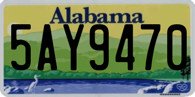 AL license plate 5AY9470
