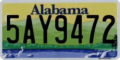 AL license plate 5AY9472