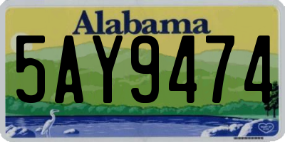 AL license plate 5AY9474