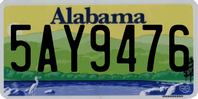 AL license plate 5AY9476