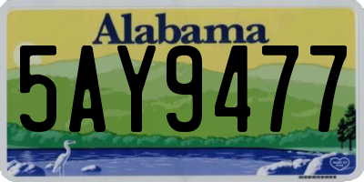 AL license plate 5AY9477