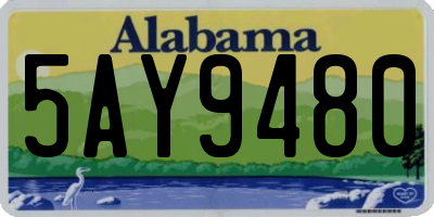 AL license plate 5AY9480