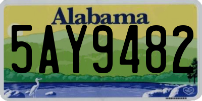 AL license plate 5AY9482