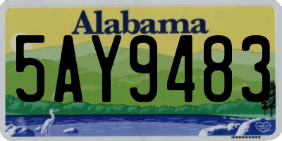 AL license plate 5AY9483