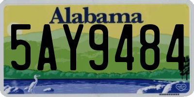 AL license plate 5AY9484