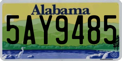 AL license plate 5AY9485