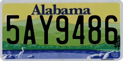 AL license plate 5AY9486
