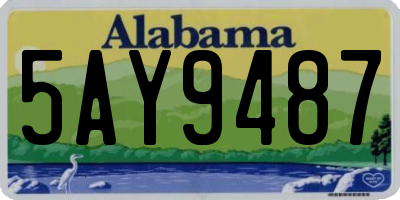 AL license plate 5AY9487