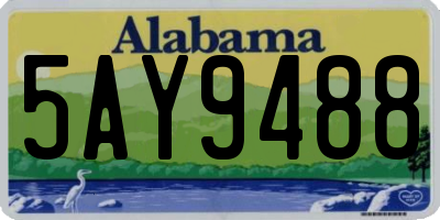 AL license plate 5AY9488