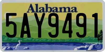 AL license plate 5AY9491
