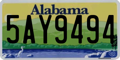 AL license plate 5AY9494