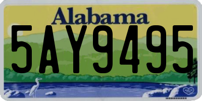 AL license plate 5AY9495