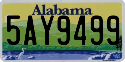 AL license plate 5AY9499