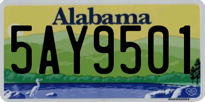 AL license plate 5AY9501