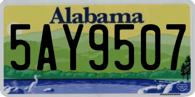AL license plate 5AY9507