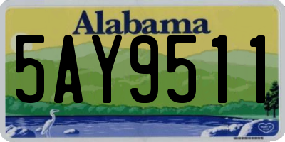 AL license plate 5AY9511