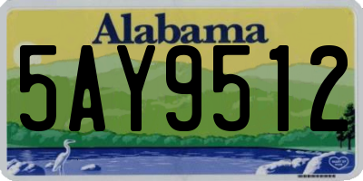 AL license plate 5AY9512
