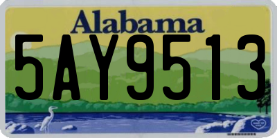 AL license plate 5AY9513