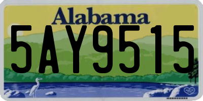 AL license plate 5AY9515